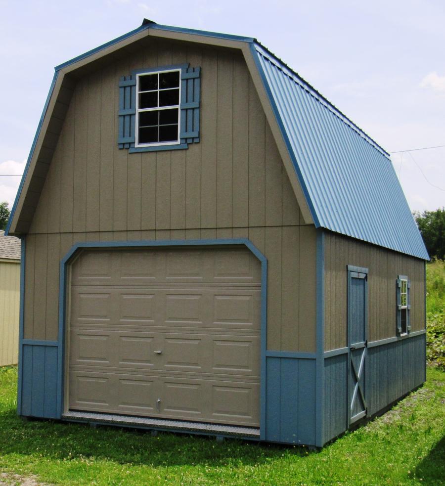 14x24 1 car 2 story garage Rocky Mountain Sheds